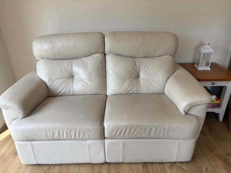 Two seater sofa leather x2