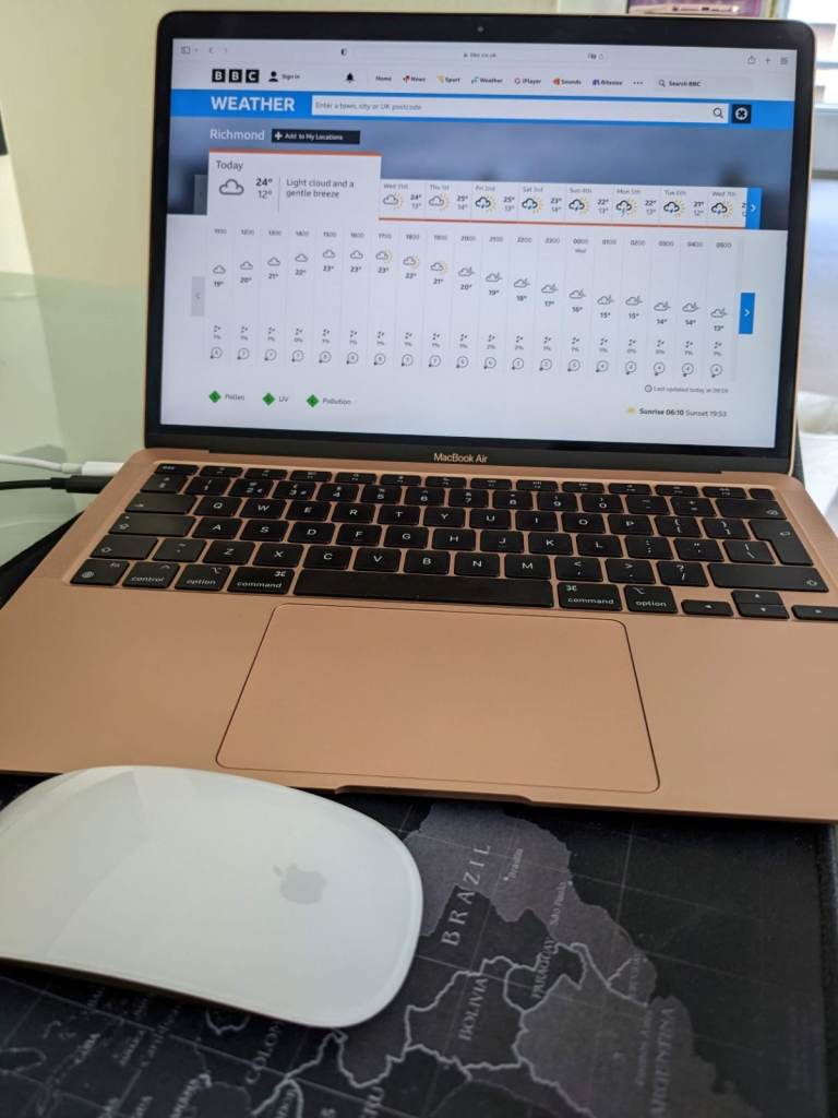 MacBook Air 10,1/M1 (8-CPU 7-GPU)/8GB Ram/256GB SSD/13 in/Gold