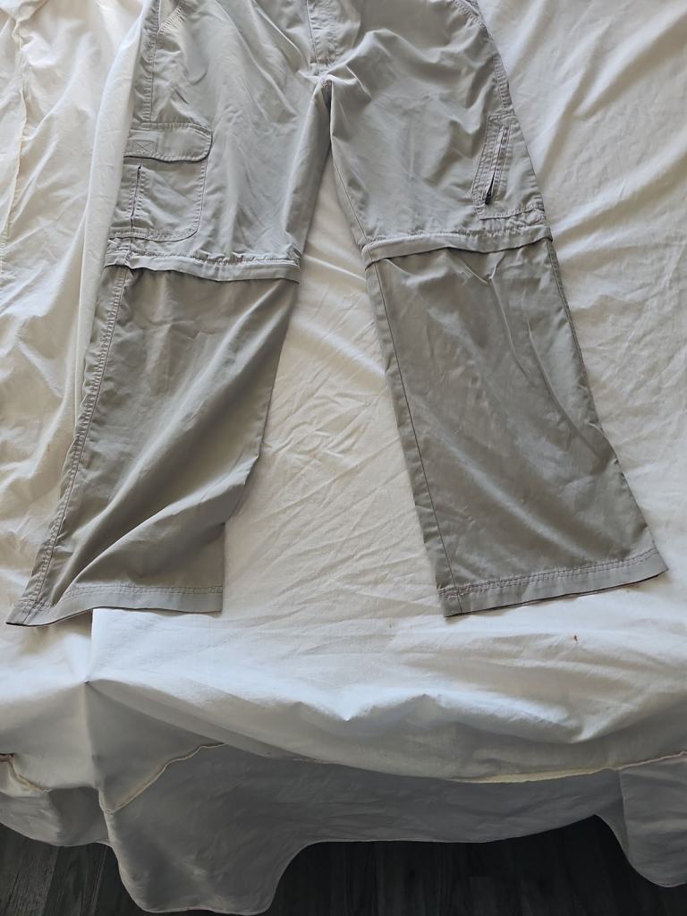 Lincoln Men's Convertible Cargo Walking Trousers Stone 40R  D489
