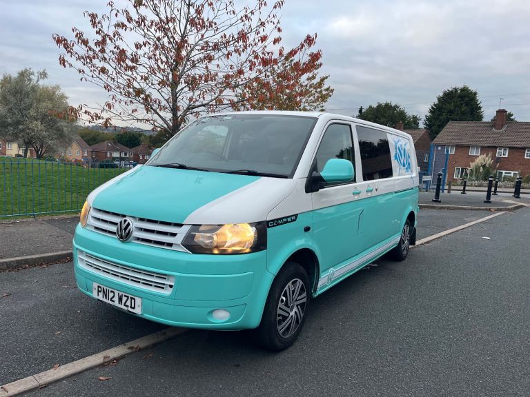 Volkswagen Transporter vw T5.1 T5 T6 144k LWB fully lining and rear seats crew cab camper £8750 px 