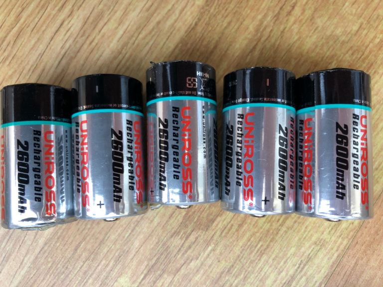 Rechargeable batteries C and D
