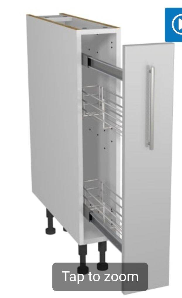 Wickes Orlando Grey Pull Out Base Unit - 150mm *NEW*