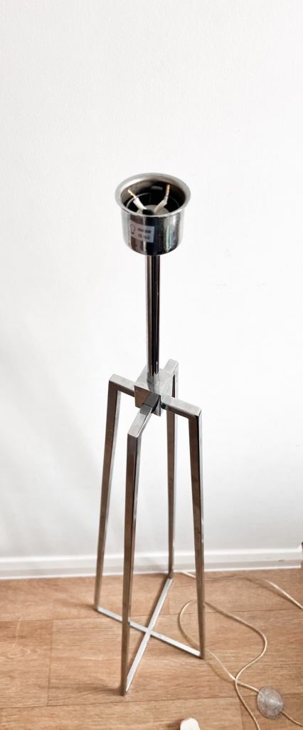 John Lewis Geometric floor lamp brushed steel 