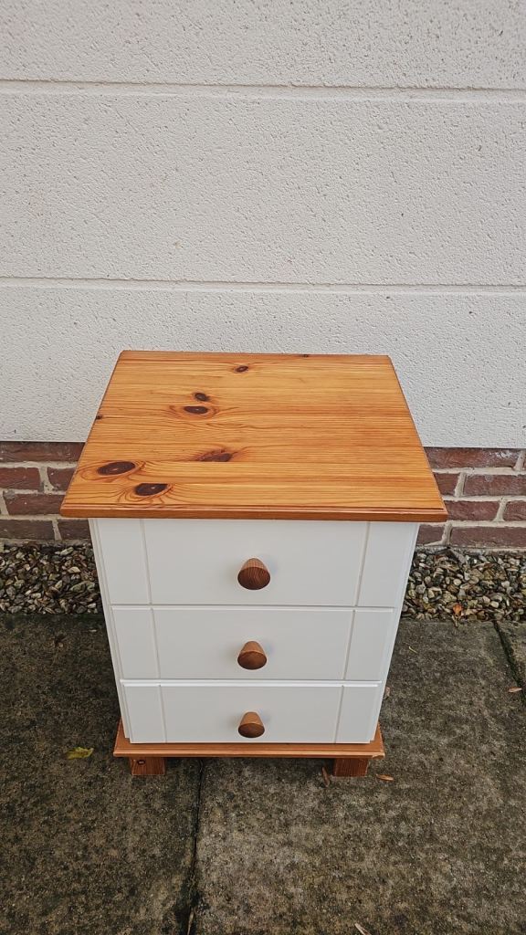 Solid pine bedside table 