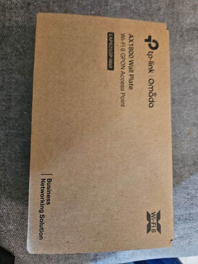 TP-Link Omada AX1800 Wall Plate Wi-Fi 6 GPON Access Point - New