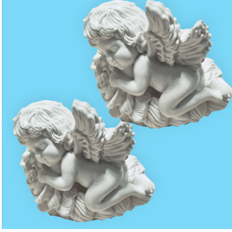 Set of 2 angels sleeping Portland cement. Royal mail delivery available 