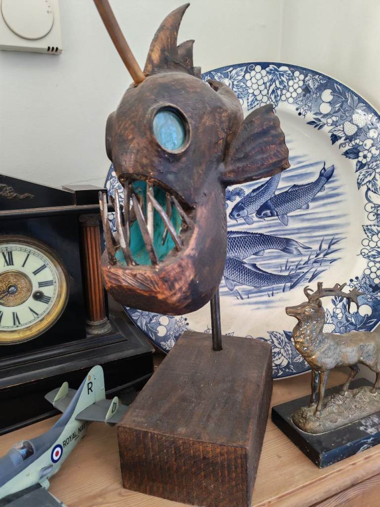 Unique Anglerfish Desk Lamp - Hand-Carved Wood | in Sherborne, Dorset ...