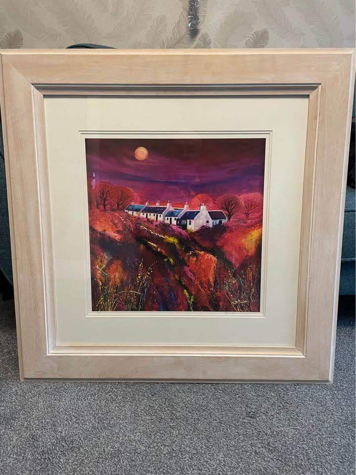 Kath Buchan framed limited edition print number 5 of 300 size 30” x 30”
