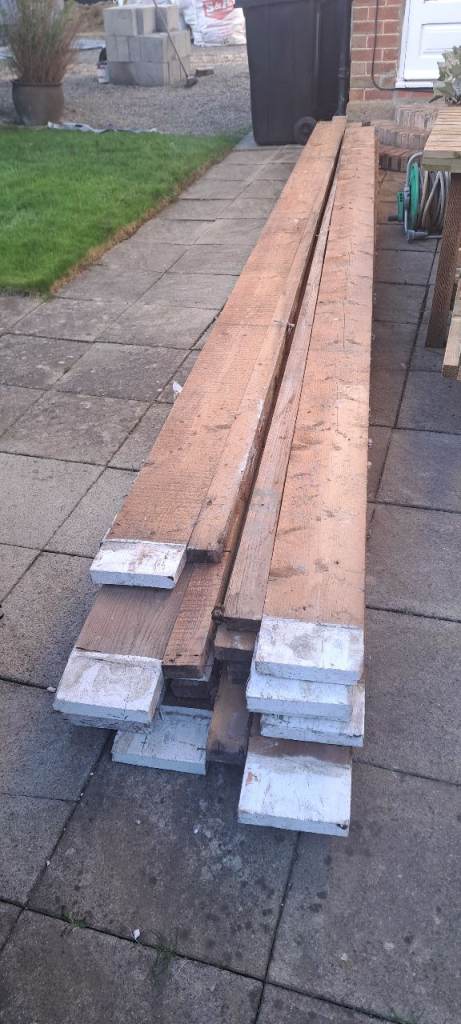 5 off 4800 x 200 x 35mm reclaimed timber joists
