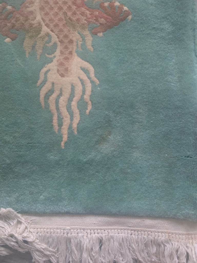 Vintage handmade Chinese wool rug runner x2