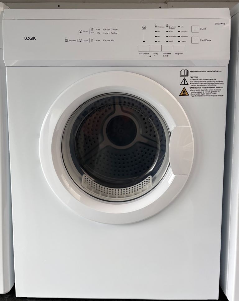 LOGIK 7KG Vented Tumble Dryer – White