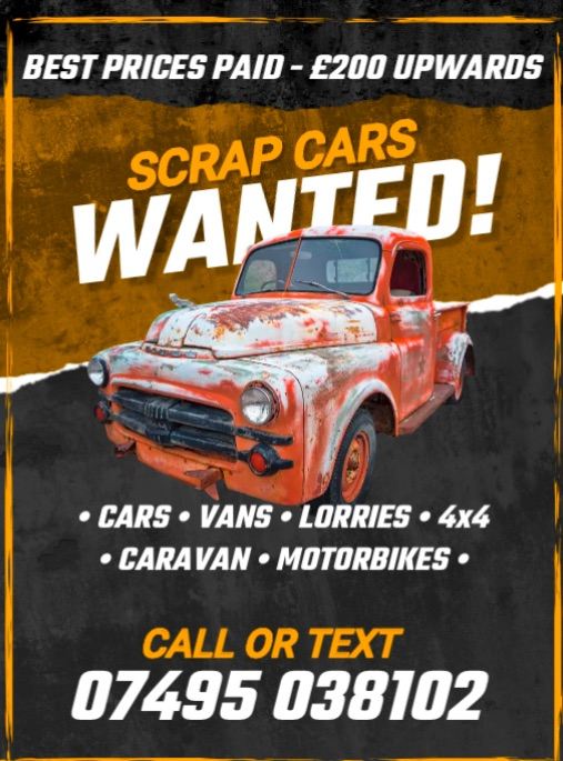 SCRAP Cars Wanted Min £200