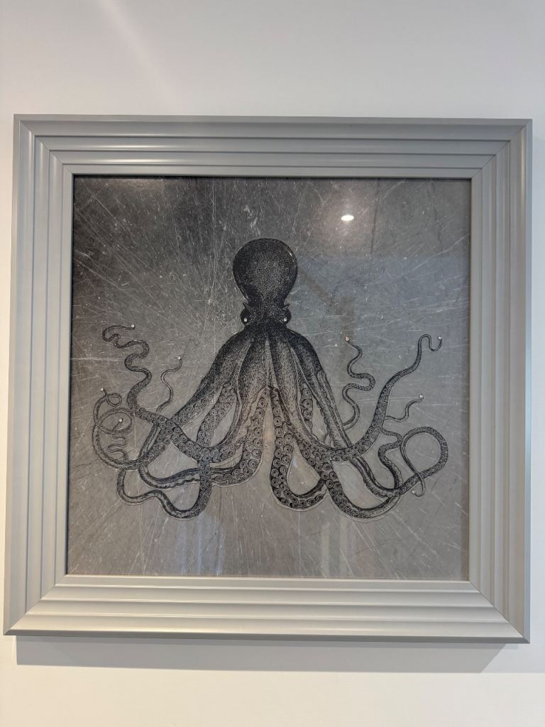 Octopus framed wall art