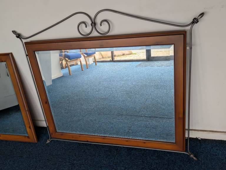 Ducal Winchester Forge Wrought Iron Mirror Pine & iron styled mirror 