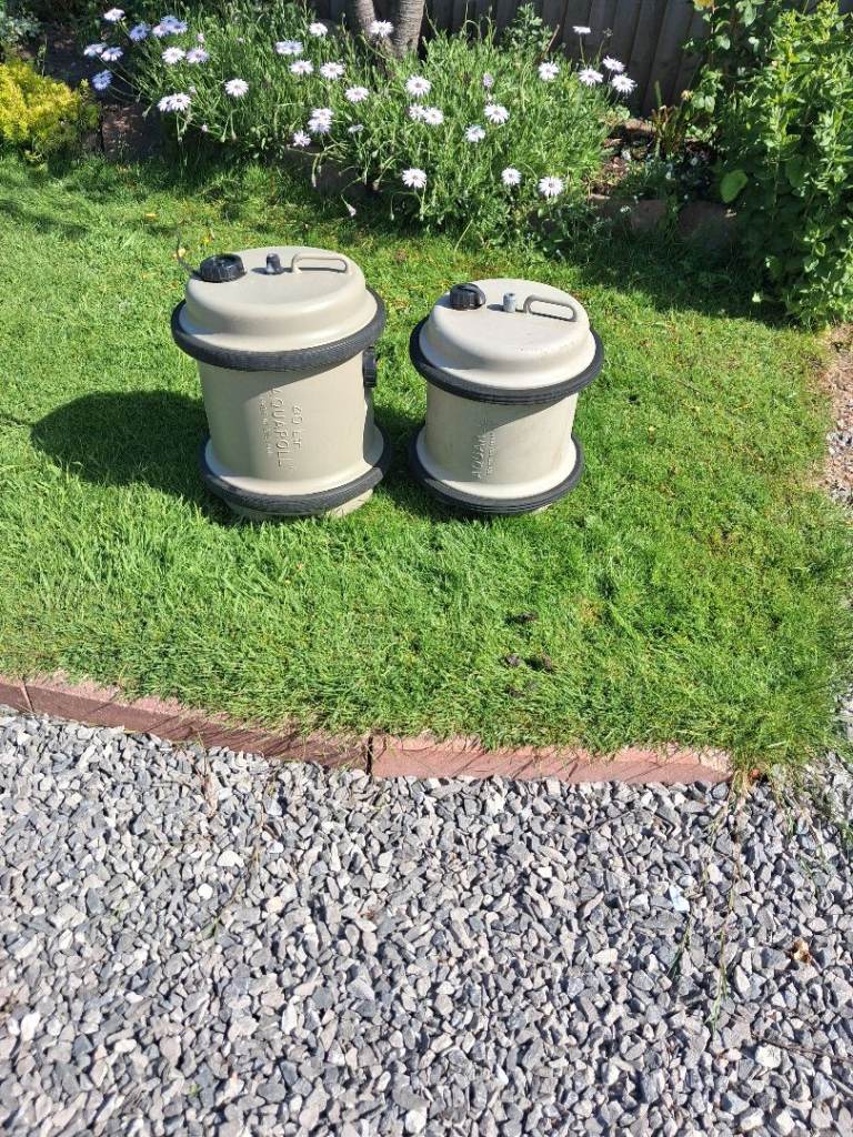 Aquaroll water containers 40ltr plus 25ltr 