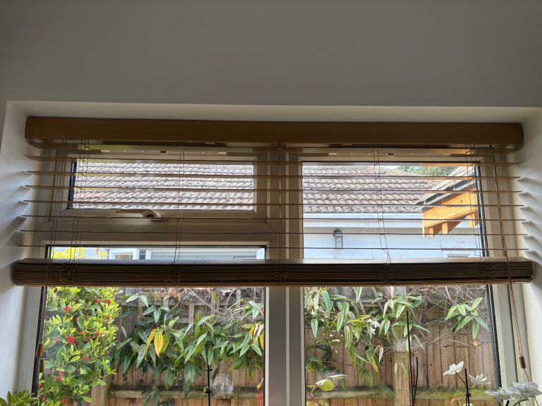 Large faux wood blind