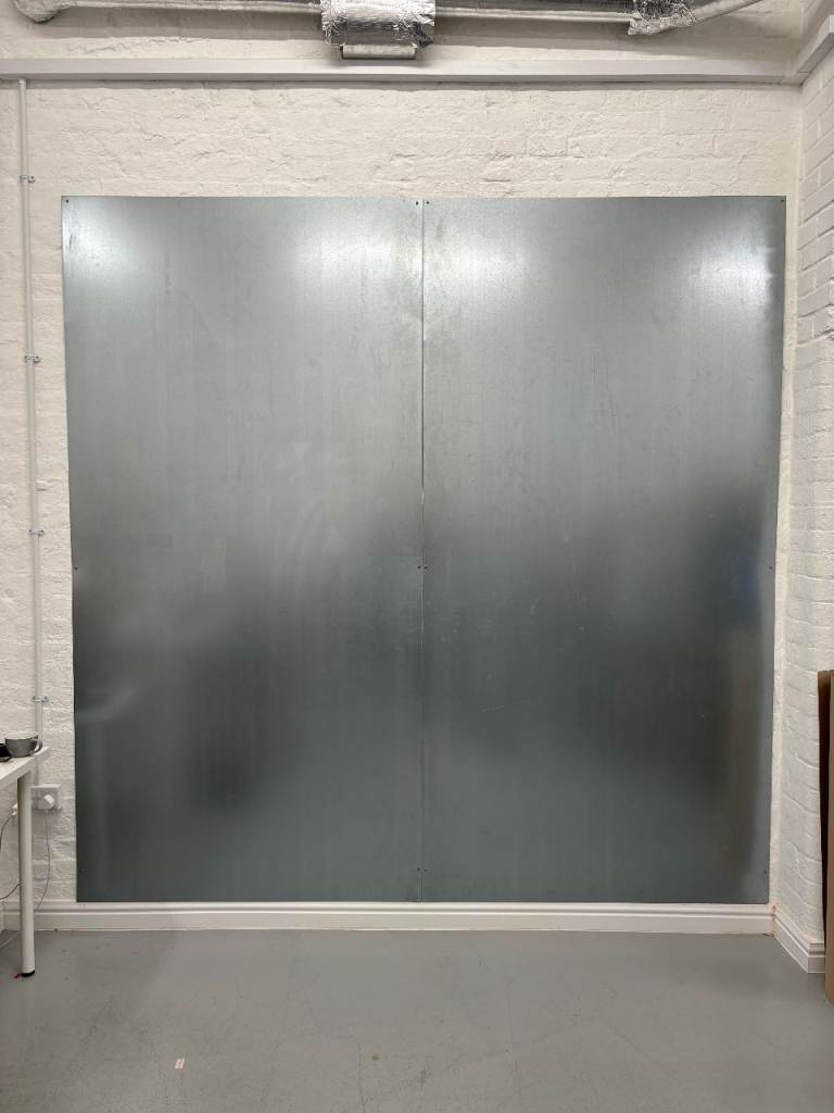 Large steel sheet 1mm thickness H250cm X W125cm magnetised board metal plate 