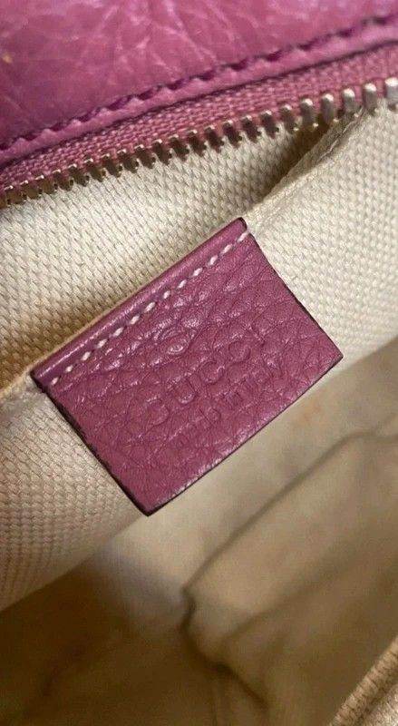  Pre loved Gucci Soho Disco Bag. Plum/Pink.
