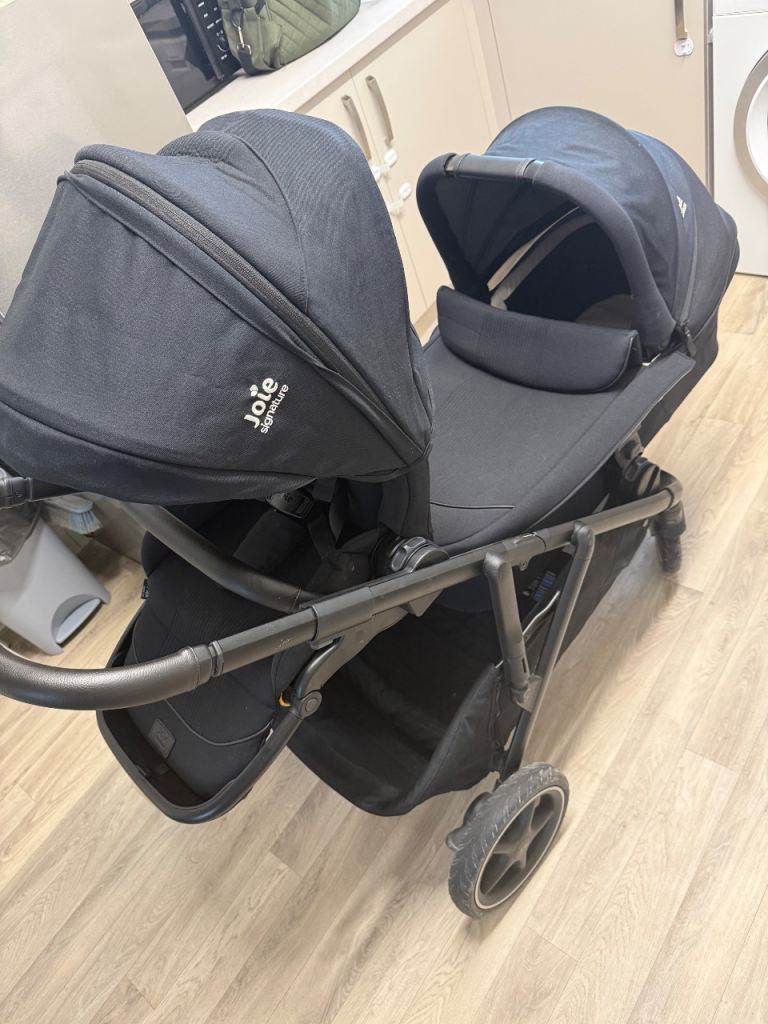 Joie Evalite Duo Double Pushchair - Black, Good Condition