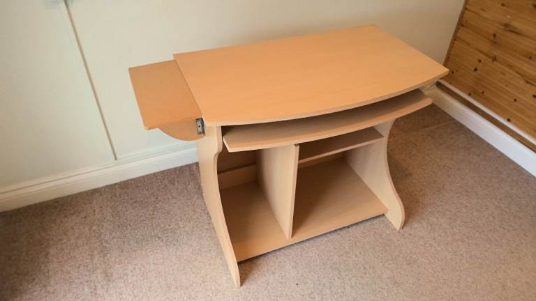 small pine effect computer desk