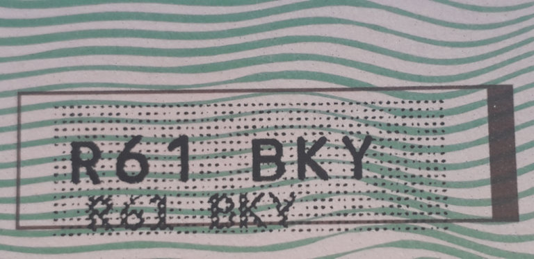 Cherished Number Plate