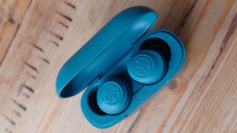 JLab Pop+ Wireless Earbuds with Charging Case – Good Condition