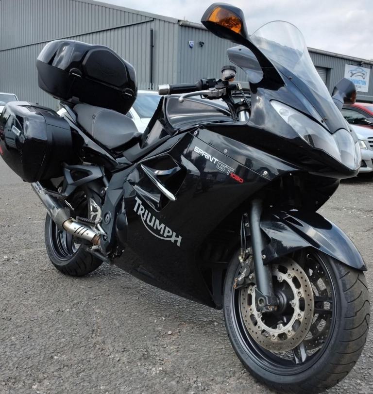 2014 14 TRIUMPH SPRINT GT1050 ABS GT 1050 TOURER BLACK FULL LUGGAGE NEW MOT ST