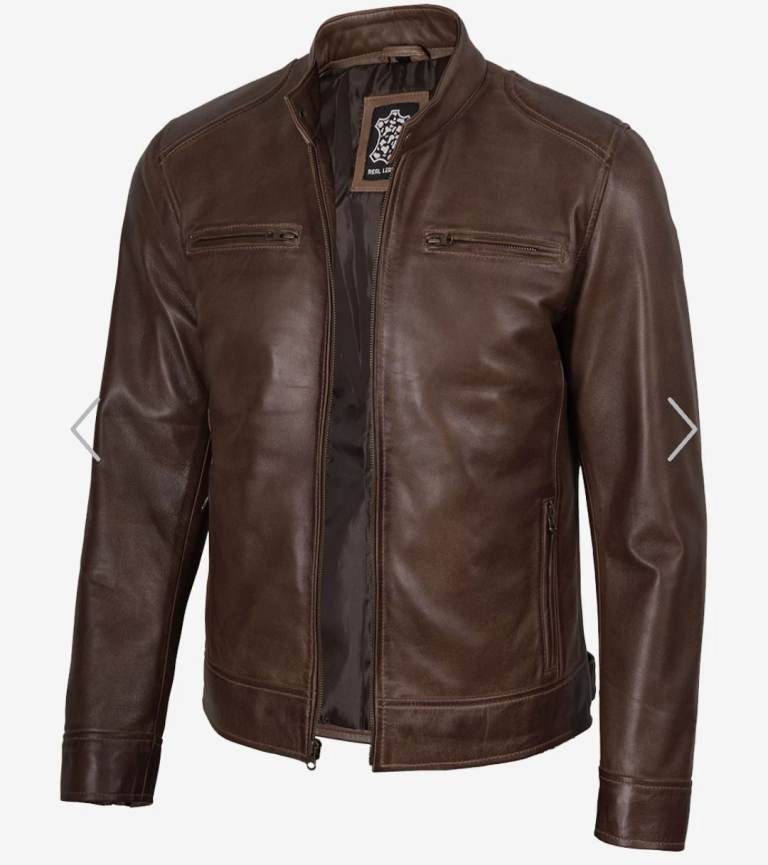  Coffee Brown Leather Jacket 