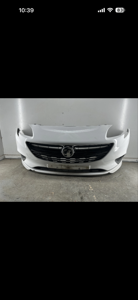 VAUXHALL Corsa Mk4 (E) Hatchback (X15) 2014 - 2026 Front Bumper White GAZ