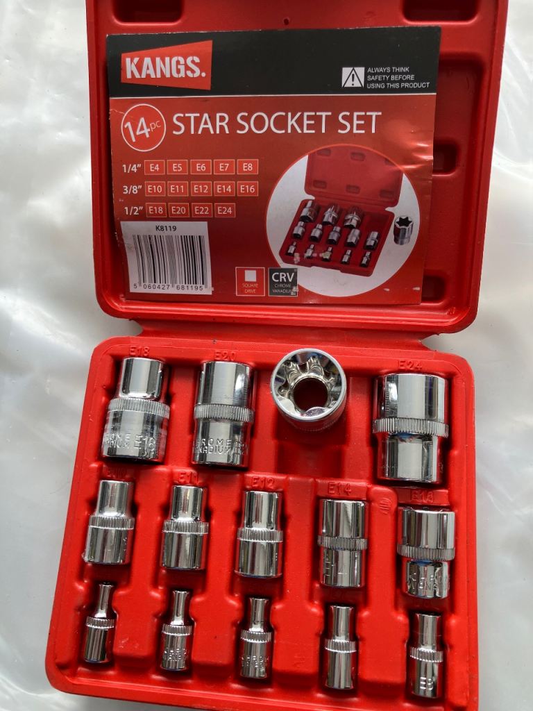 KANGS 14-Piece Star Socket Set – Brand New