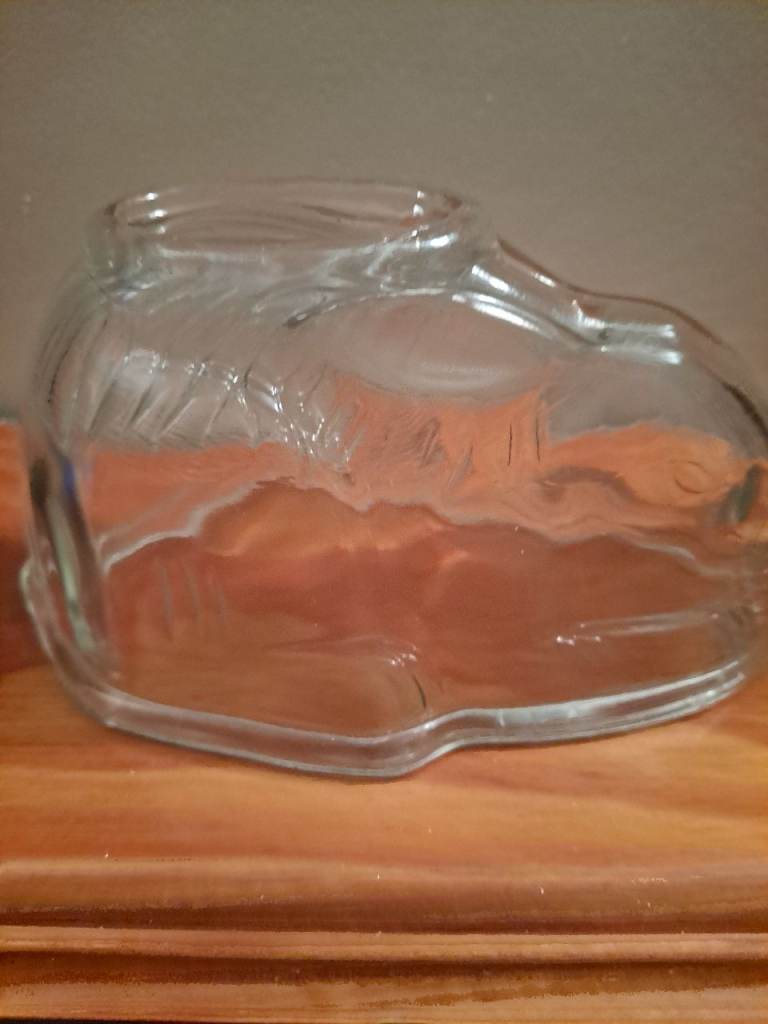 Vintage 1930's pressed glass Rabbit jelly mould.