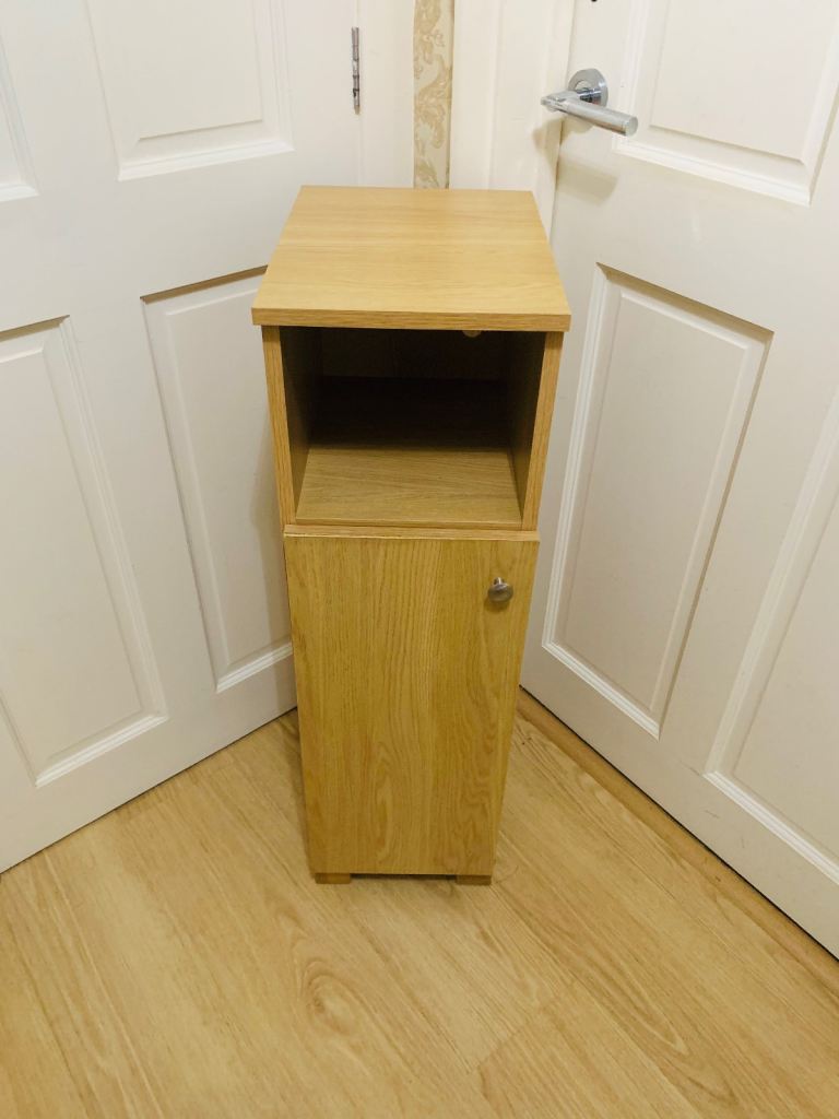 Oak Effect 3 Shelf Storage Cabinet Draw - Can Deliver 