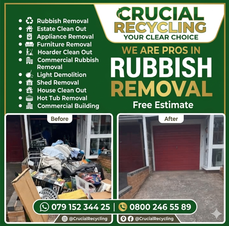 Same-Day Property House Clearances Rubbish Collections/Junk/Trash /Garden/Shed/ Disposal