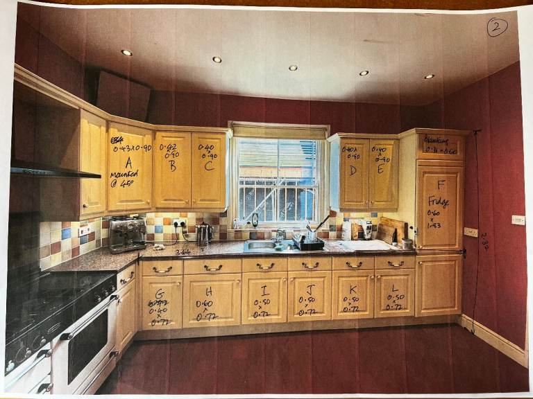 Full Cream Kitchen Units & Cabinets - Good Condition