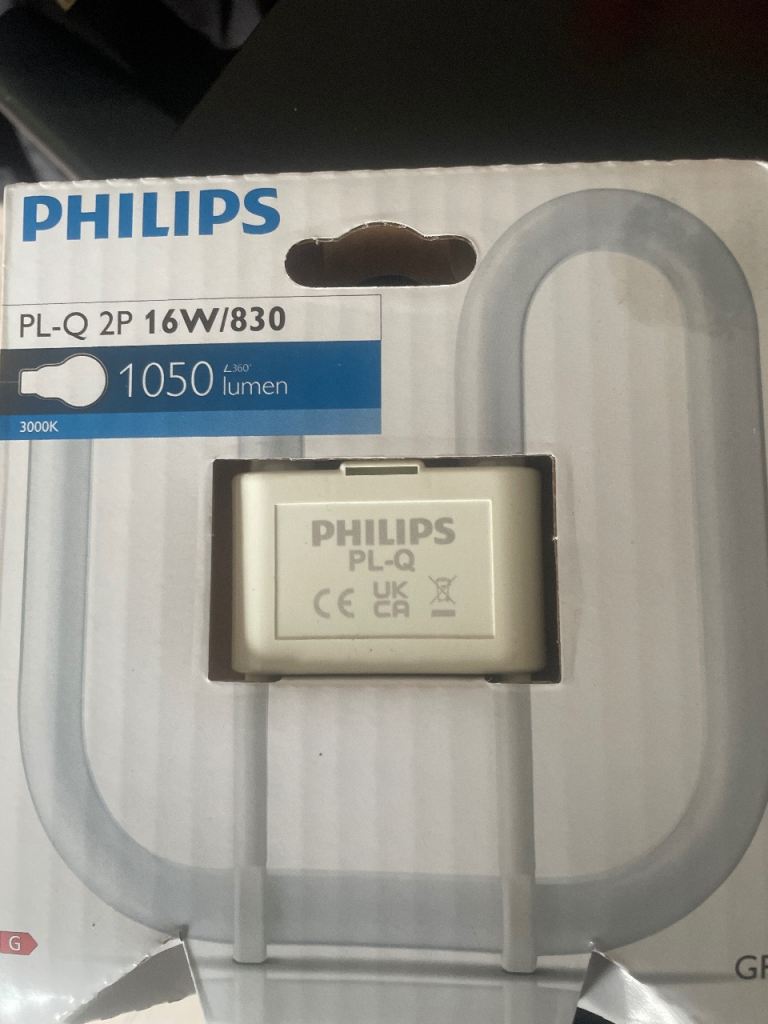 10 xPhilips PL-Q 16W/830 Light Bulb – New in Box