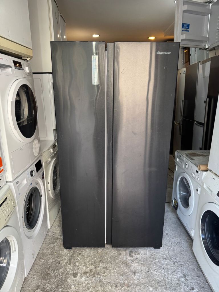 FridgeMaster Black Colour American Style Fridge Freezer With Free Delivery 🚚 