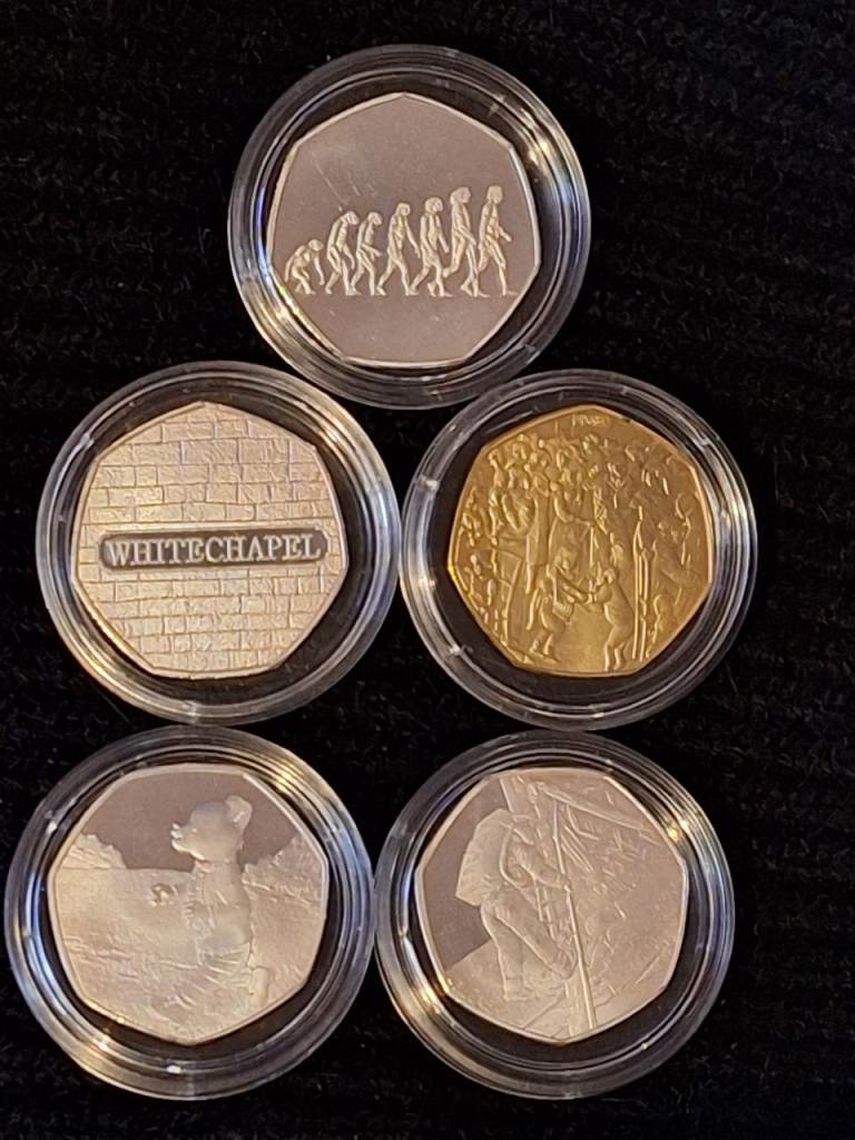 Rare 50p coin/token bundle X5