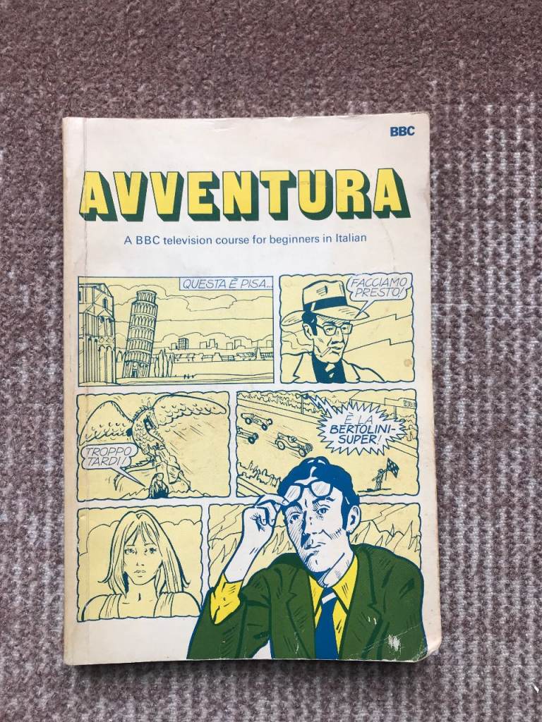 Avventura - Italian course book for beginners with illustrations - dated
