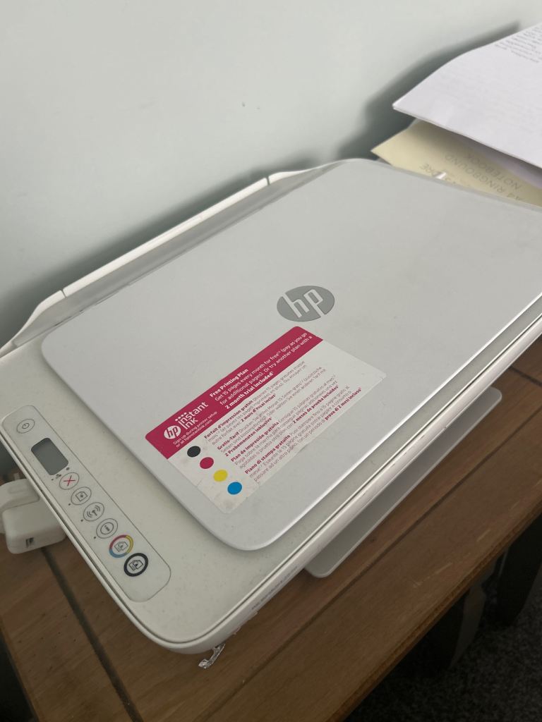 HP Printer/Scanner – White, Good Condition