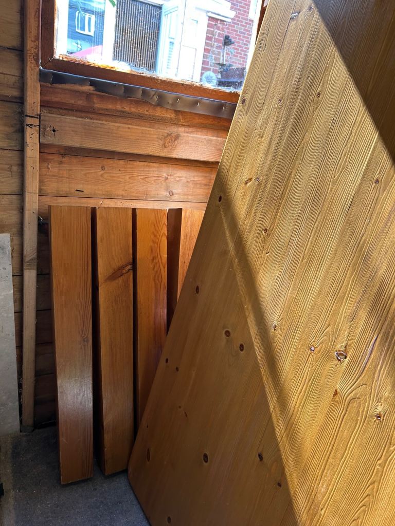 Solid pine dining room table 