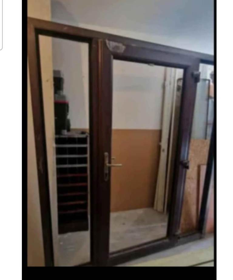 Pcv brown patio door