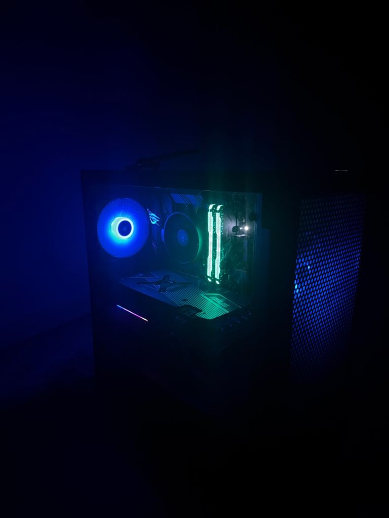 Gaming PC Desktop with RGB Lighting – Good Condition