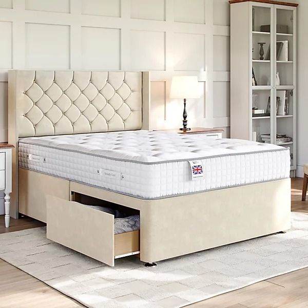 >>>❤️Grab DIVAN Luxury 5FT King Size Bed Base 🚛With Mattress & Storage Drawers 💥15% OFF😘COD