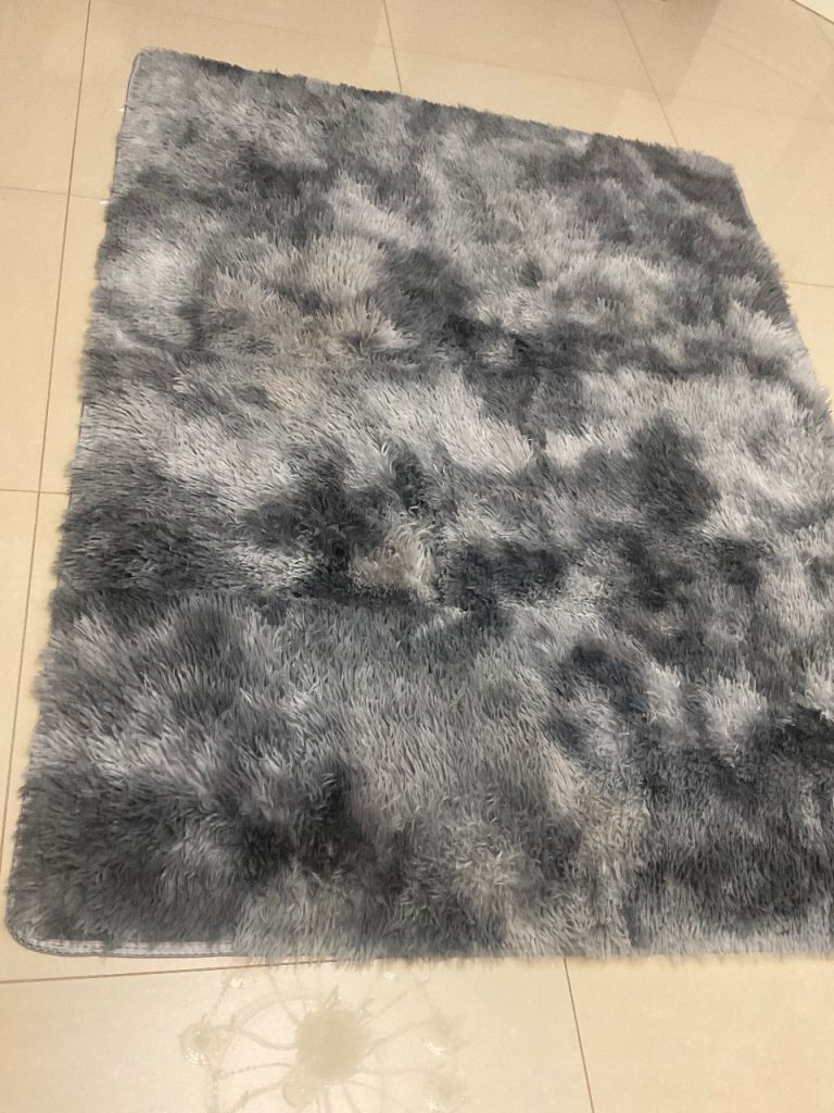 Brand new Fluffy soft area Large Shaggy Rugs Non Slip Rug Carpet size 160x120cm dark grey 
