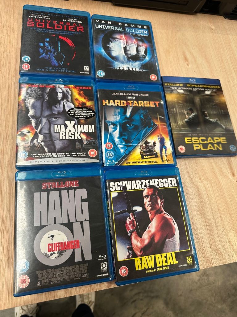 Blu-ray bundle Schwarzenegger, Stallone, Van Damme