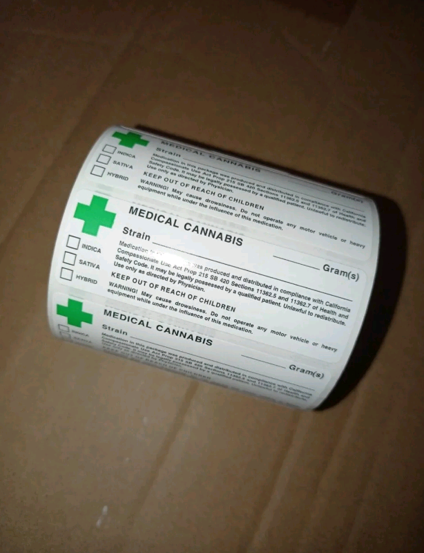 Rx label pop top labels cali pack stickers