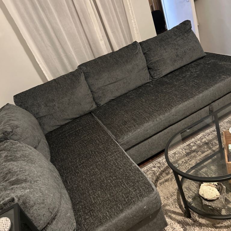  IKEA FRIHETEN Corner Sofa Bed with storage.