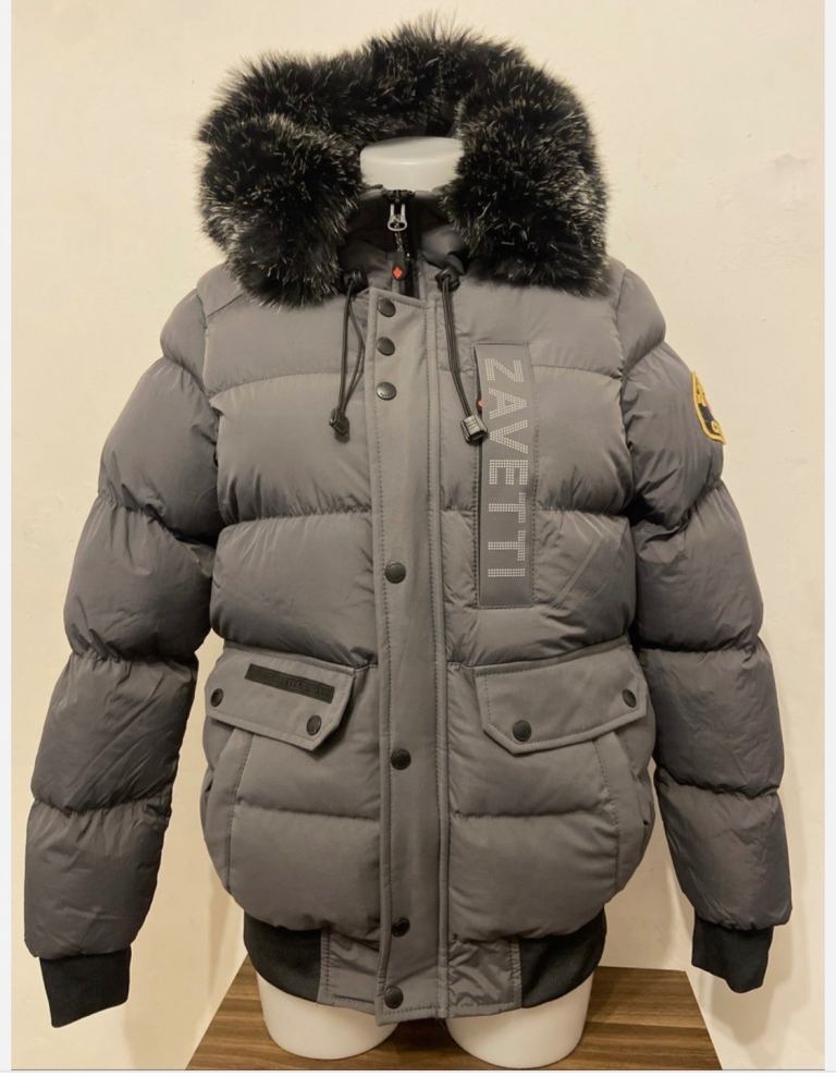 Zavetti Canada Puffer Jacket – Grey, As New