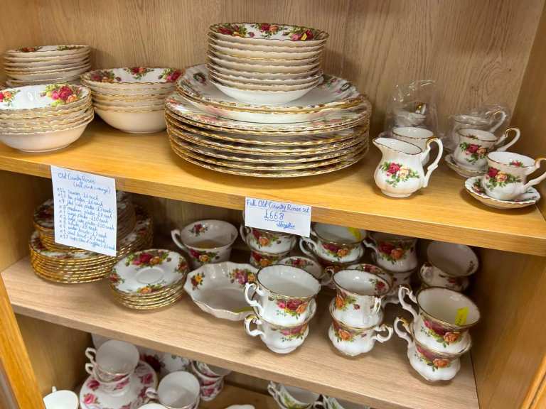 Royal Albert "Old Country Roses" crockery set.