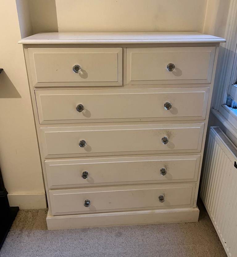 retro vintage high pine chest of drawers